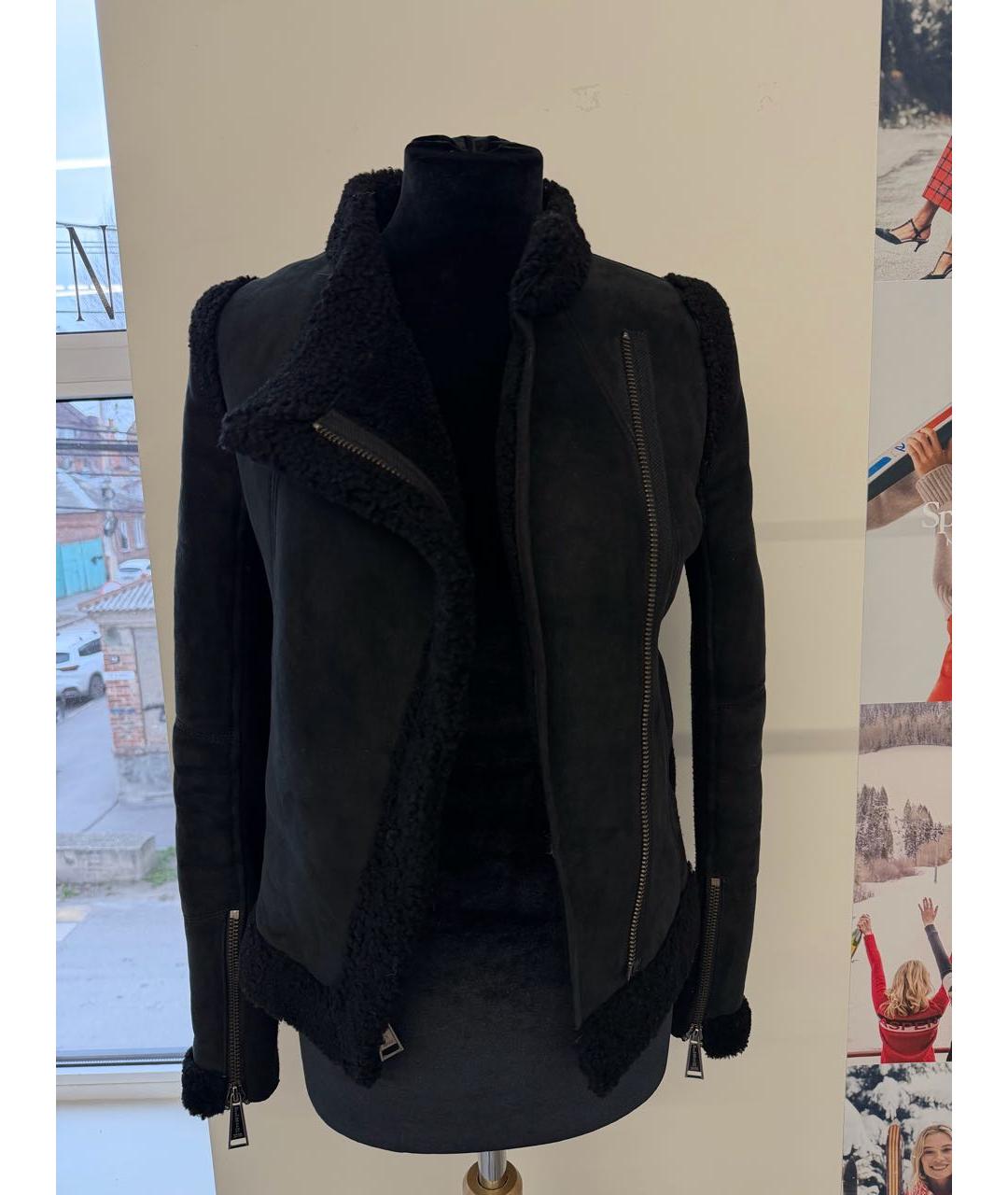 PHILIPP PLEIN Черная меховая дубленка, фото 6