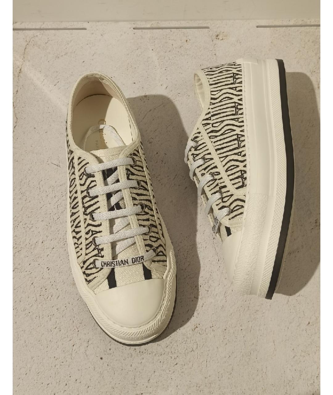 CHRISTIAN DIOR Мульти текстильные кеды, фото 5