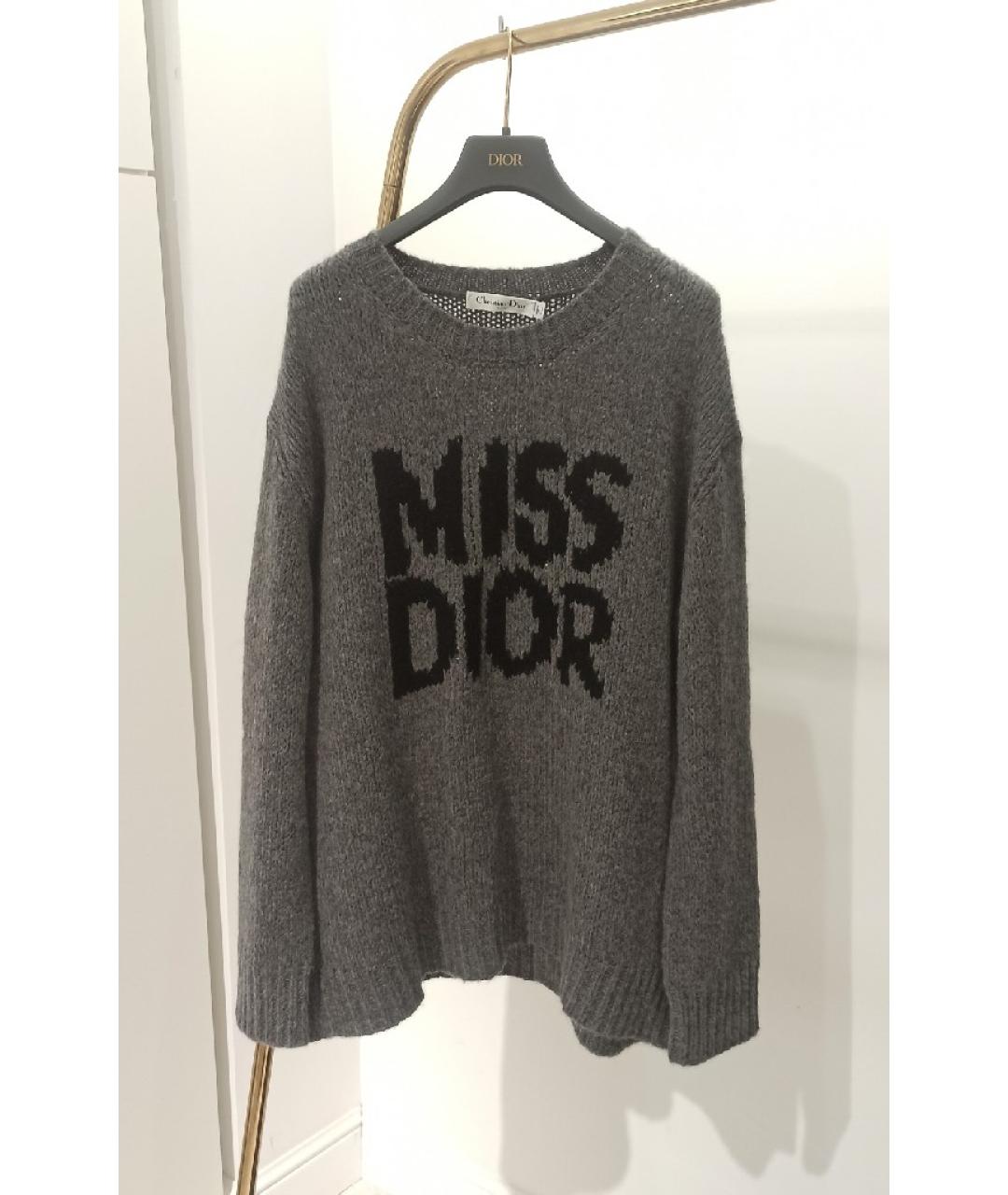 CHRISTIAN DIOR Серый кашемировый джемпер / свитер, фото 2
