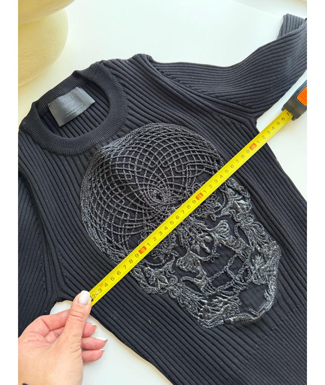 PHILIPP PLEIN Черный вискозный джемпер / свитер, фото 6