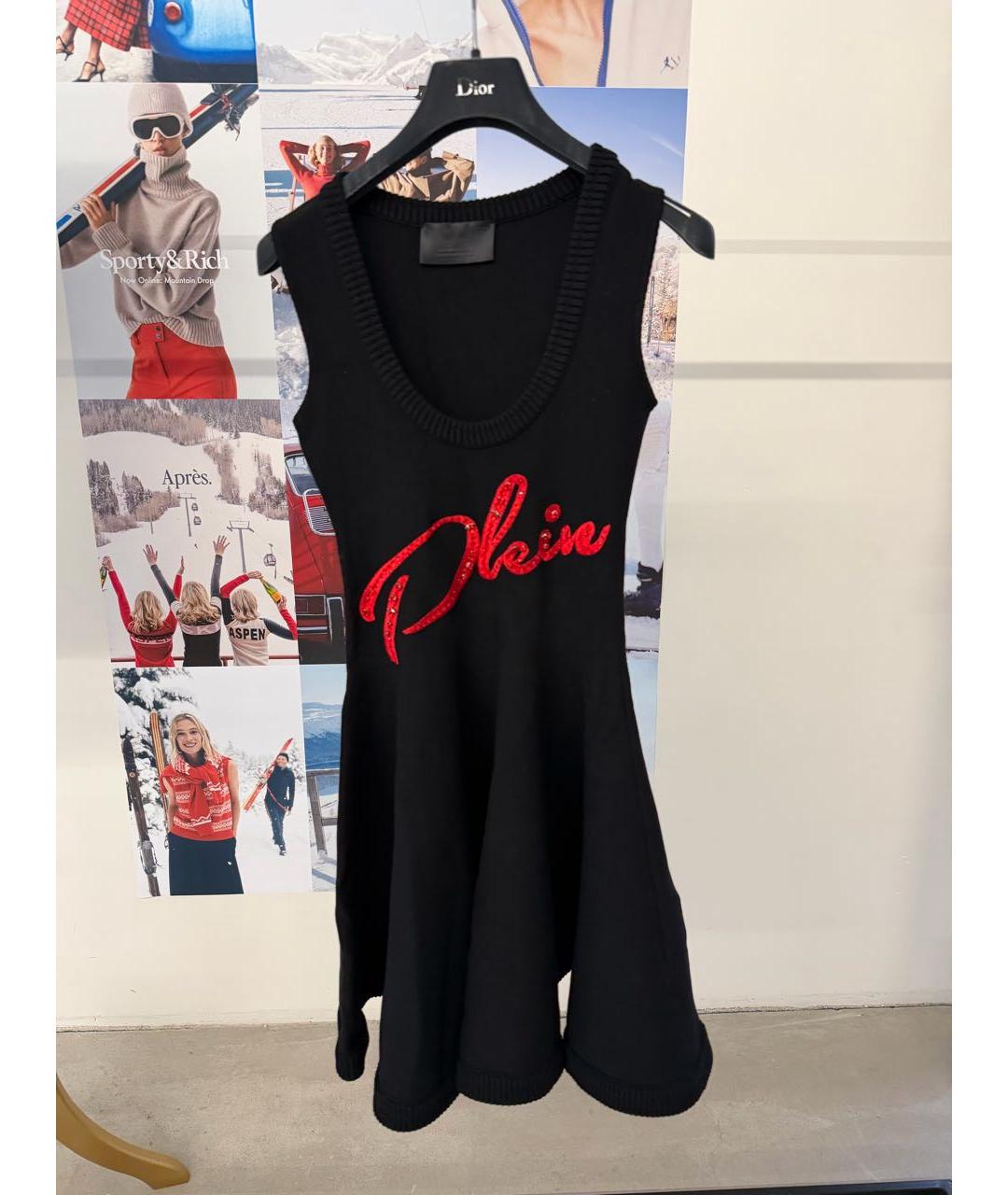 PHILIPP PLEIN Черное вискозное платье, фото 4