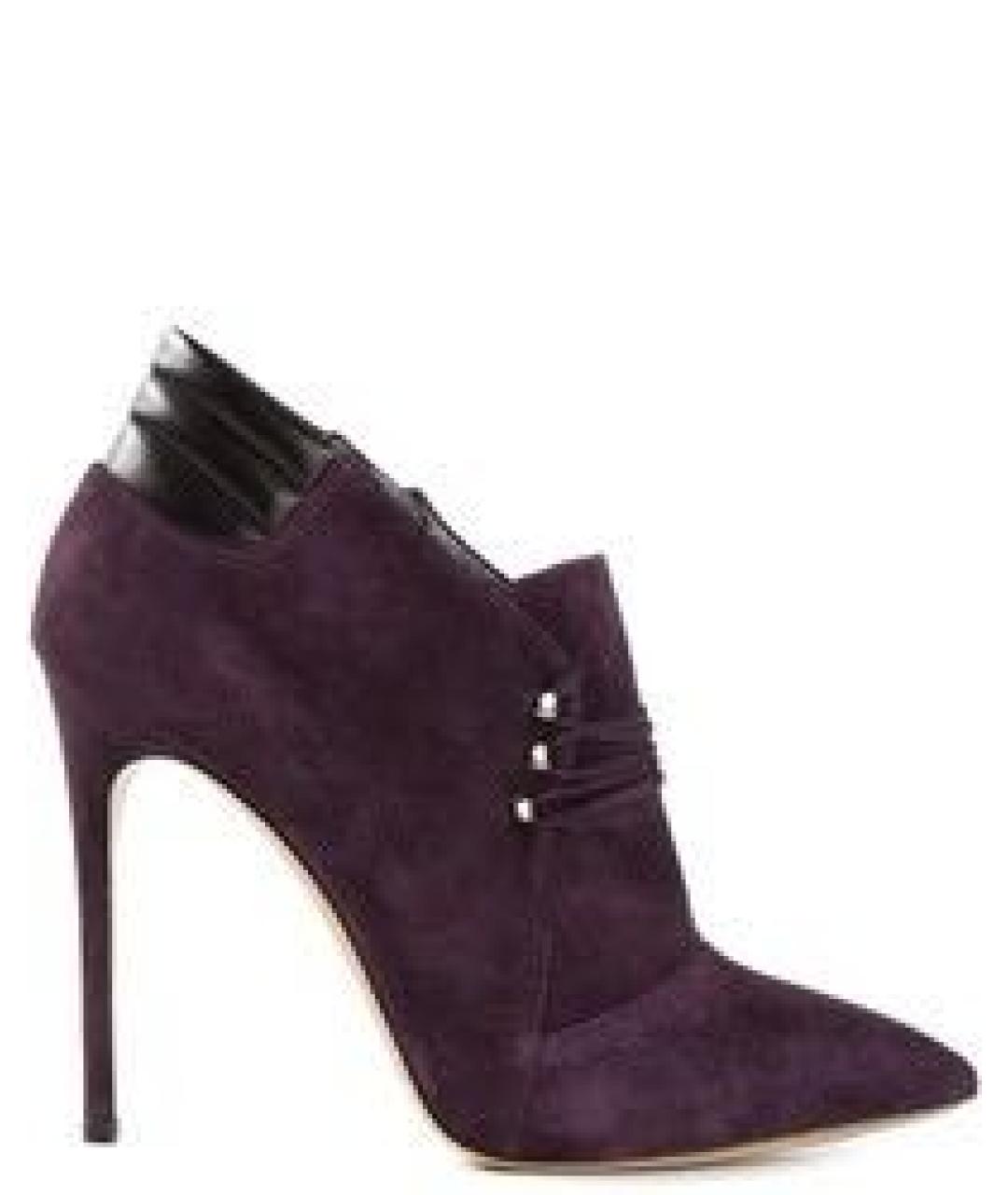 CASADEI Фиолетовые замшевые ботильоны, фото 9