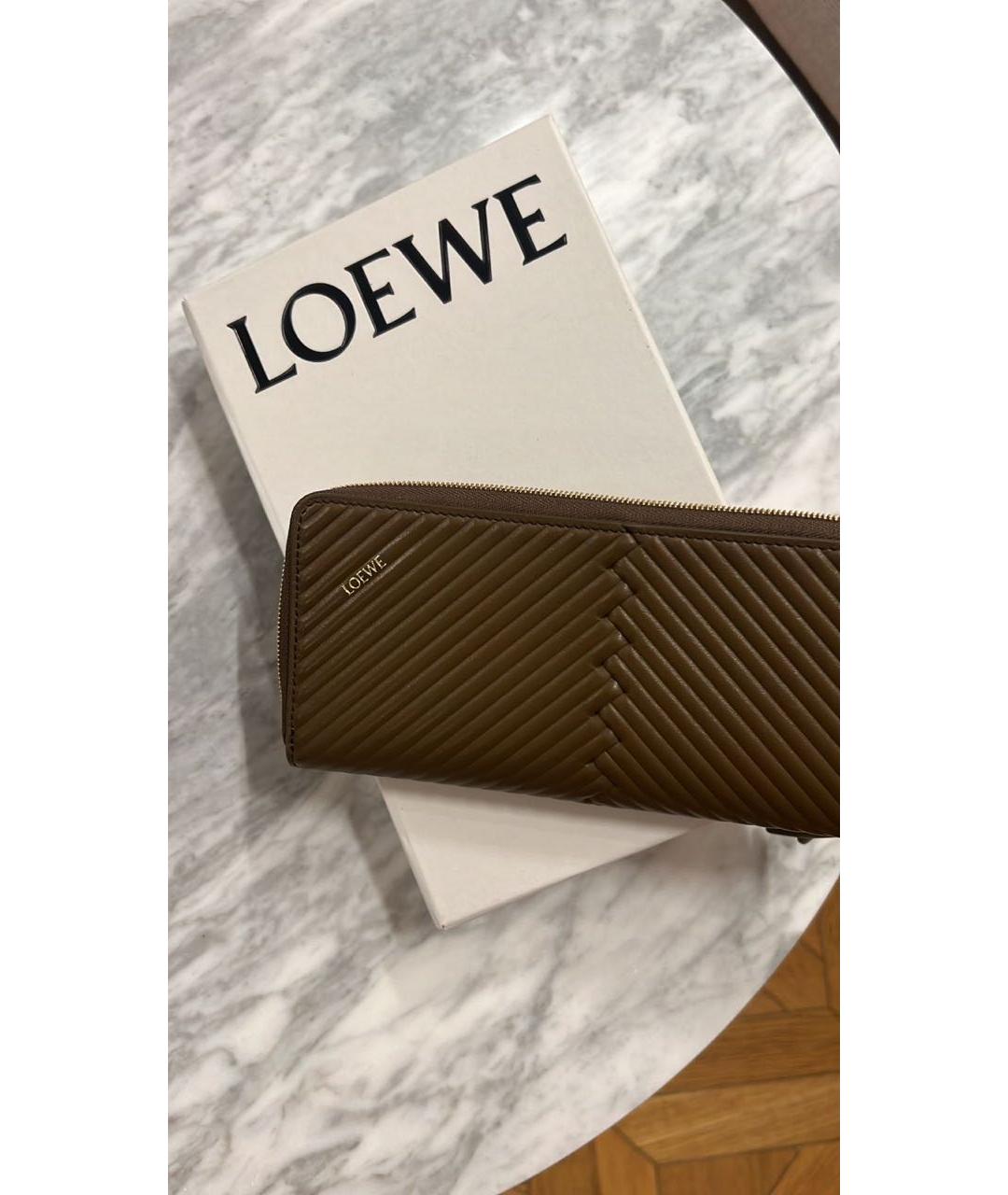 LOEWE Коричневый кожаный кошелек, фото 8