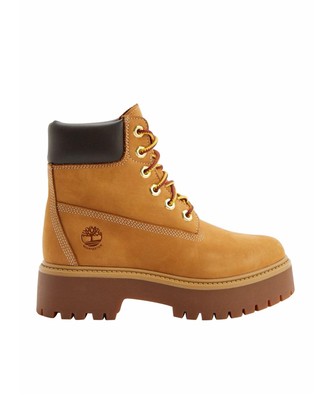 TIMBERLAND Горчичные нубуковые ботинки, фото 1