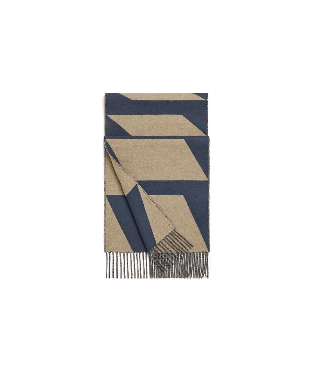 HERMES Бежевый кашемировый шарф, фото 1