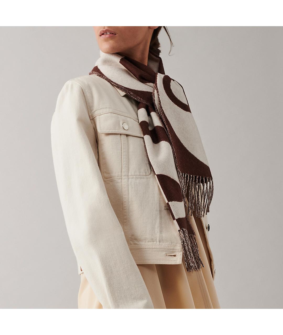 HERMES Мульти кашемировый шарф, фото 2