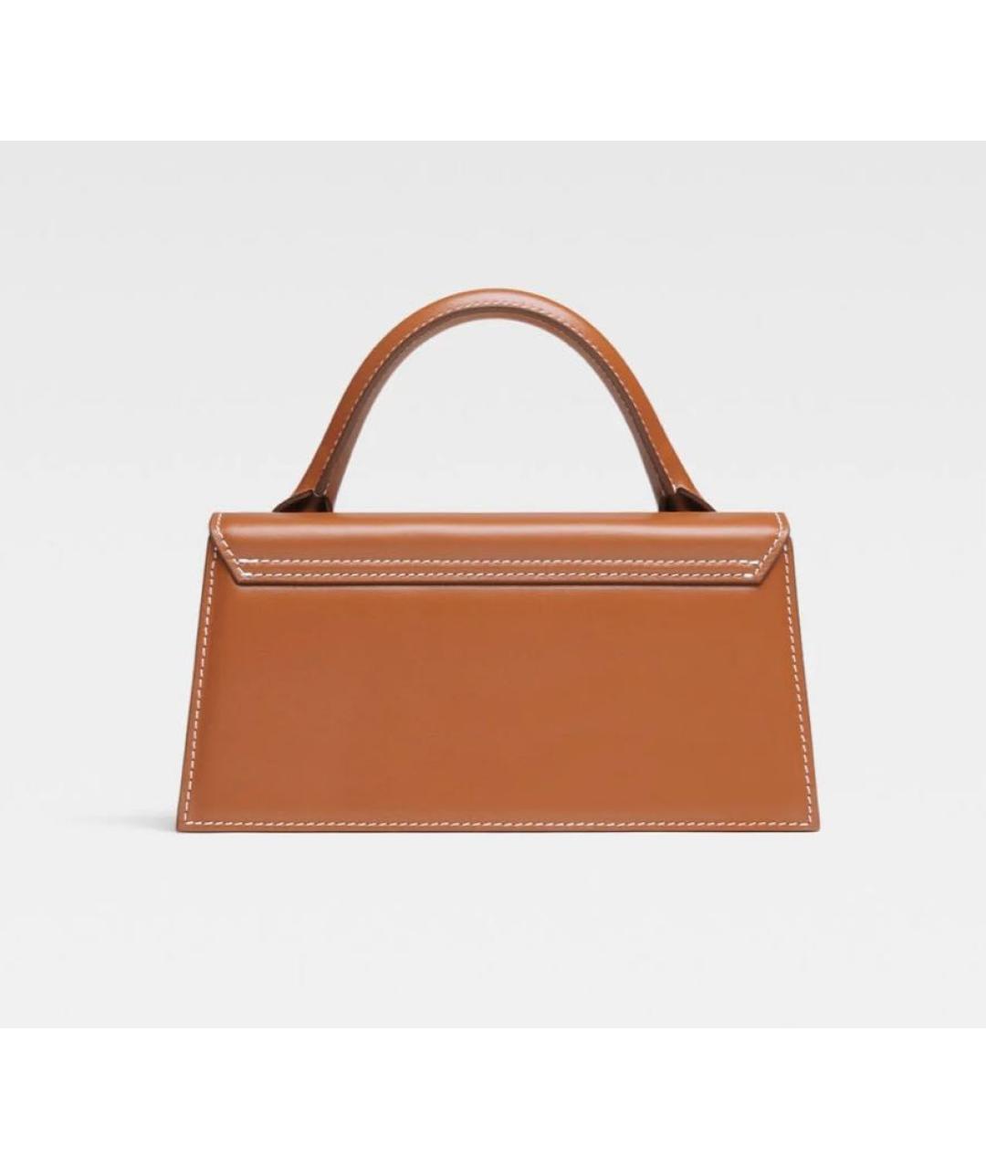 JACQUEMUS Коричневая кожаная сумка через плечо, фото 3