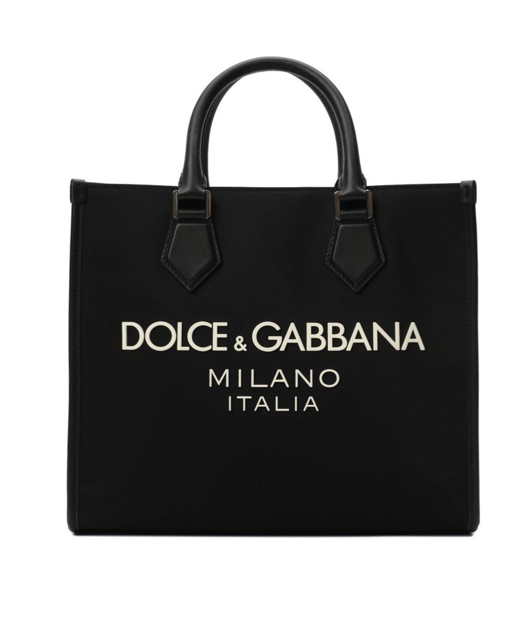 DOLCE&GABBANA Черная сумка тоут, фото 1