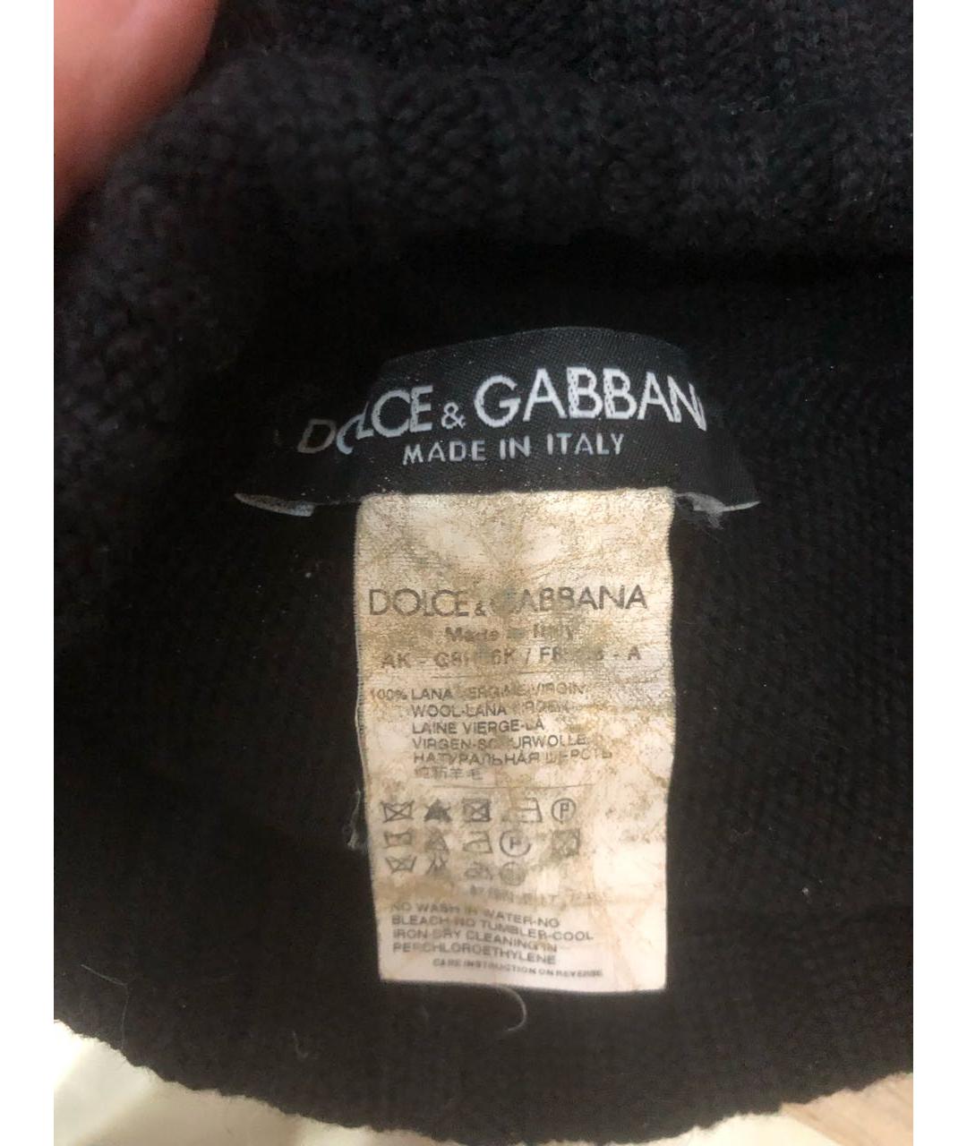 DOLCE&GABBANA Черная шерстяная шапка, фото 3