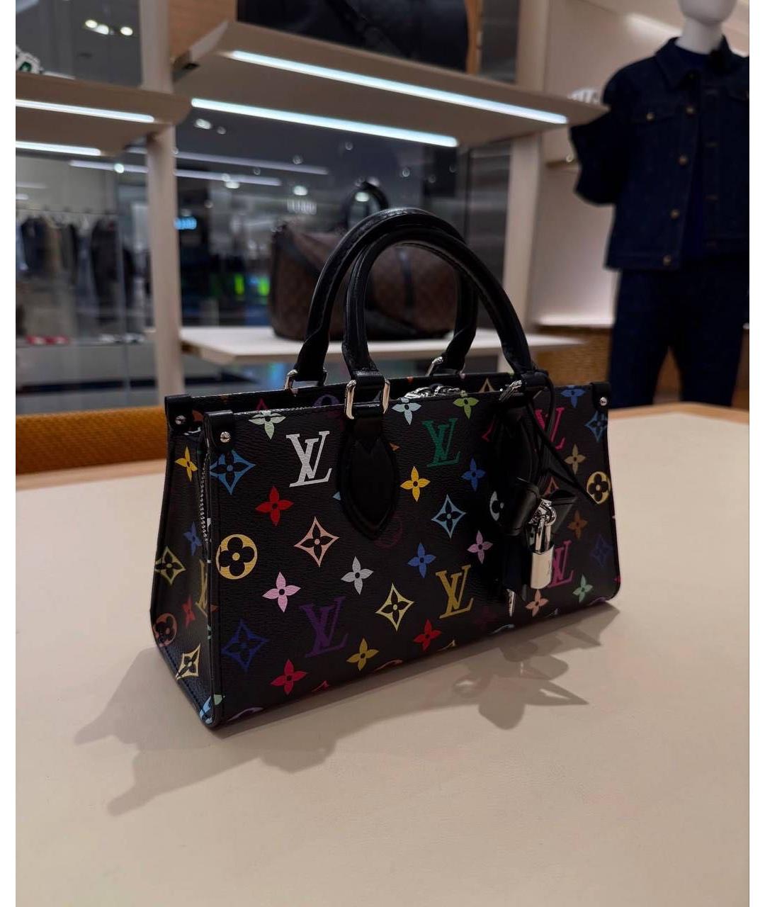 LOUIS VUITTON Черная сумка с короткими ручками, фото 4