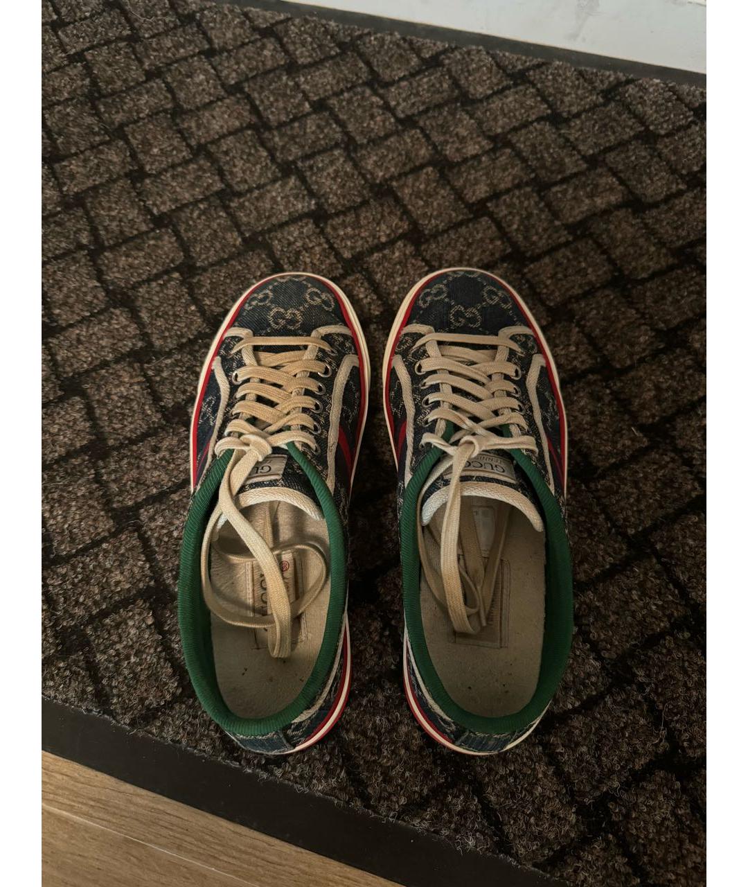 GUCCI Синие текстильные кеды, фото 3