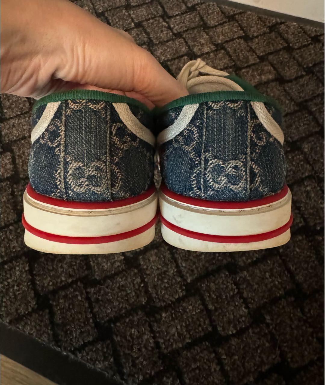 GUCCI Синие текстильные кеды, фото 4