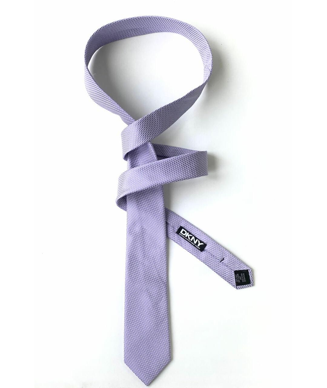 DKNY Фиолетовый шелковый галстук, фото 6
