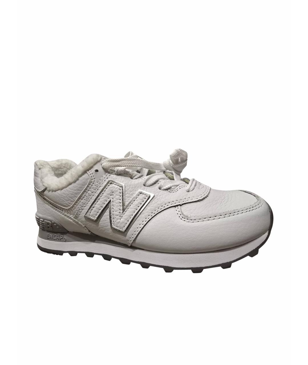 NEW BALANCE Белые кожаные кроссовки, фото 1