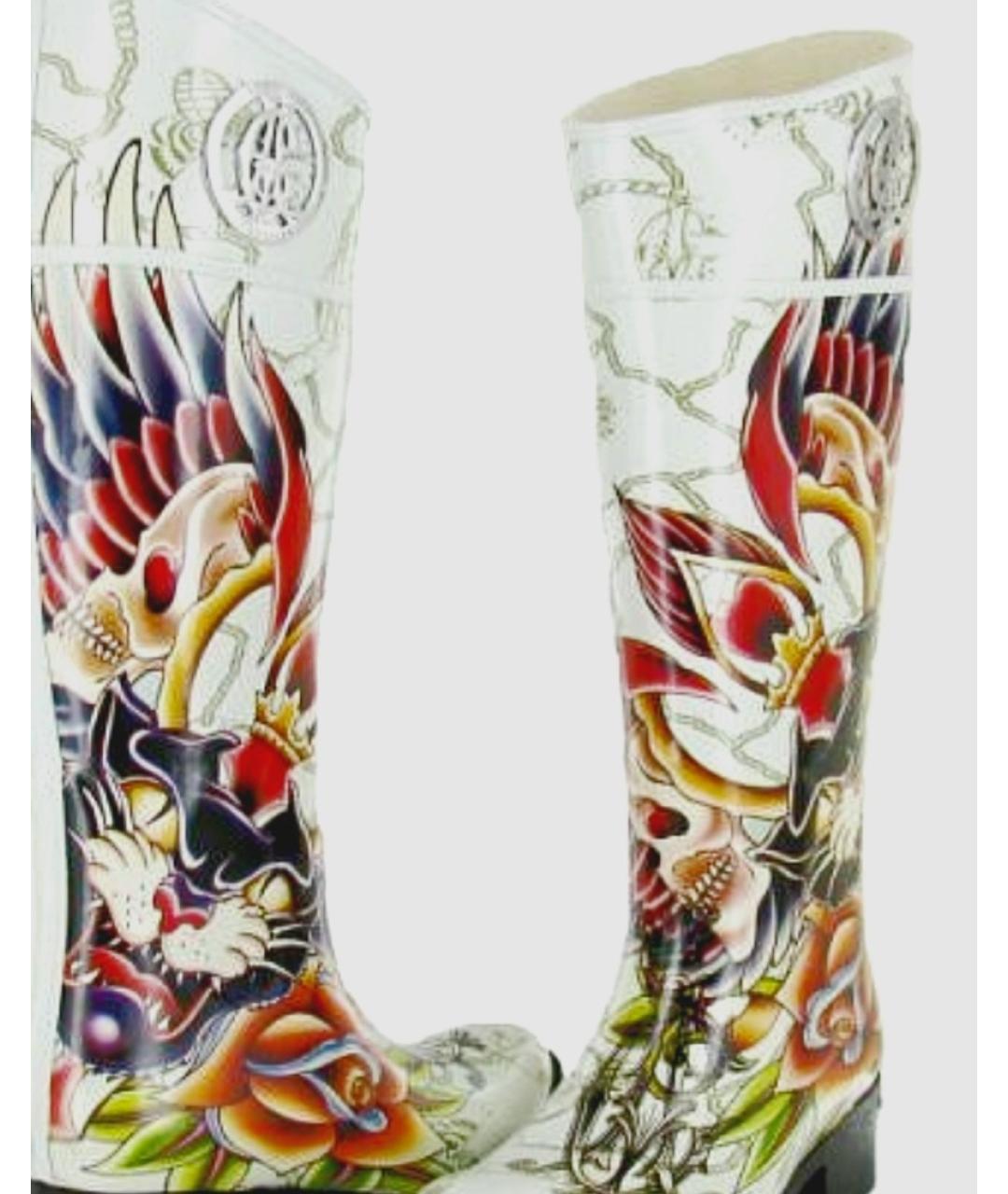 ED HARDY Белые резиновые сапоги, фото 7