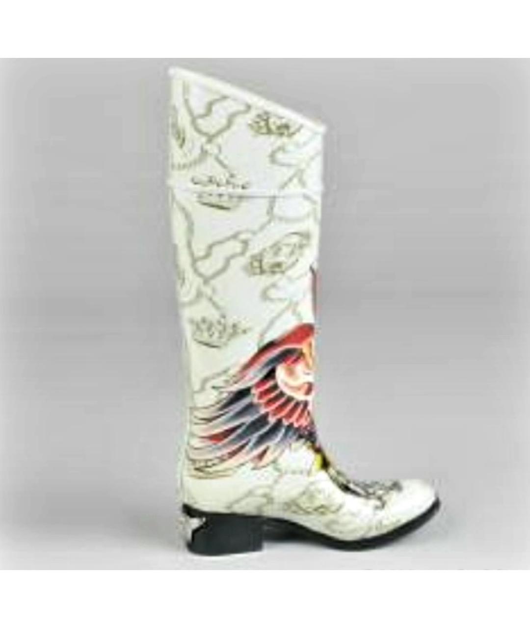 ED HARDY Белые резиновые сапоги, фото 8