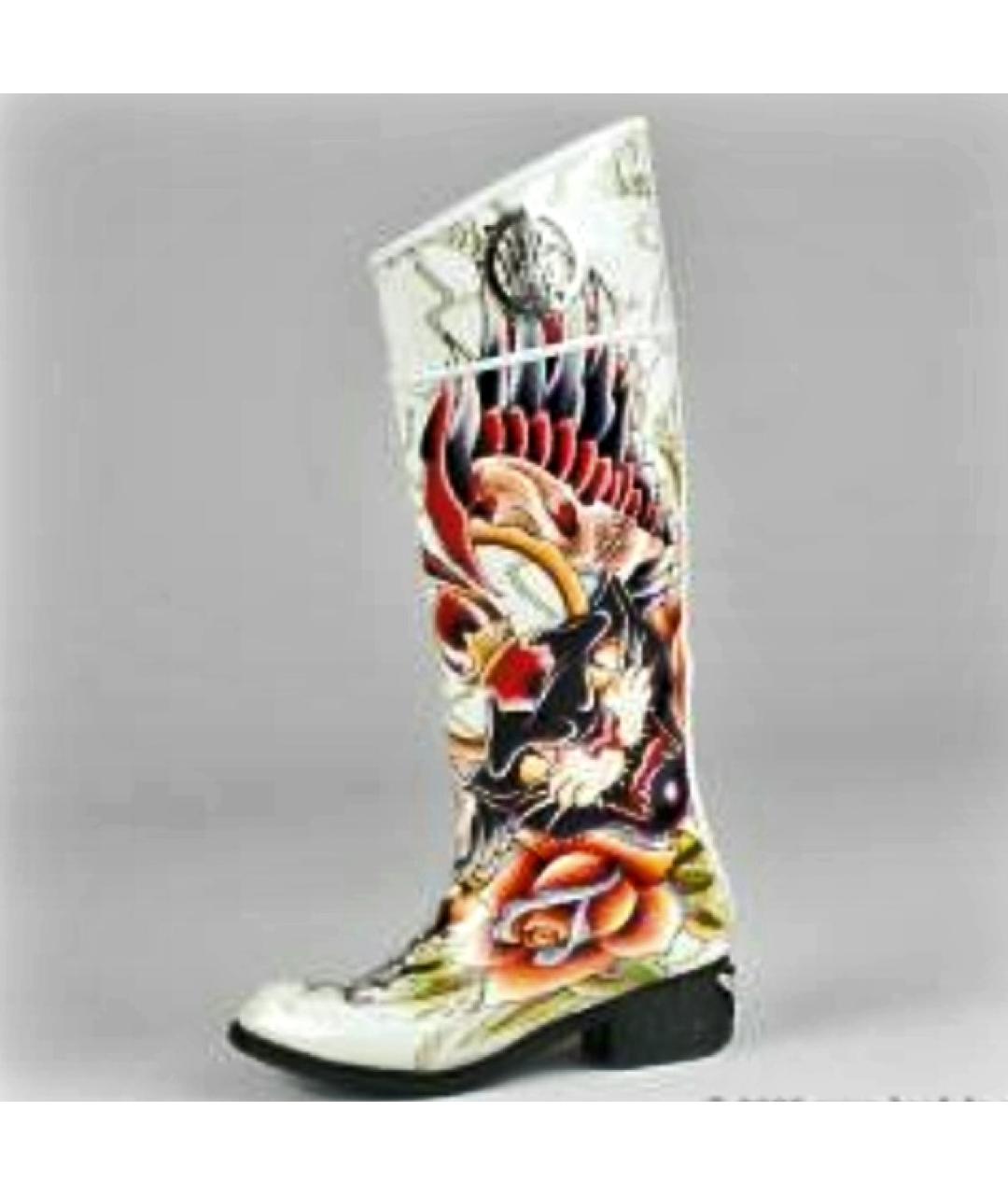 ED HARDY Белые резиновые сапоги, фото 9