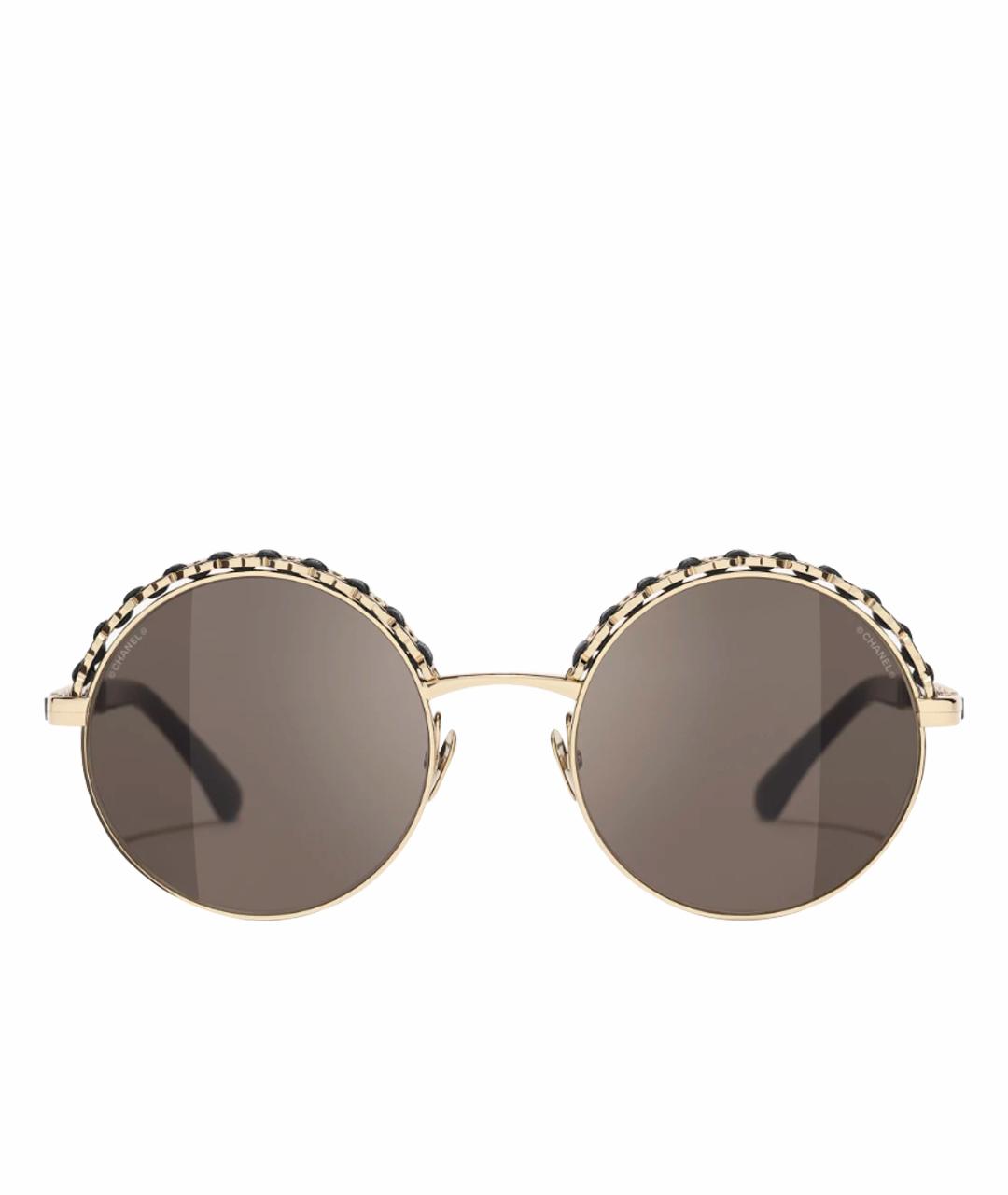 CHANEL Черные металлические солнцезащитные очки, фото 1