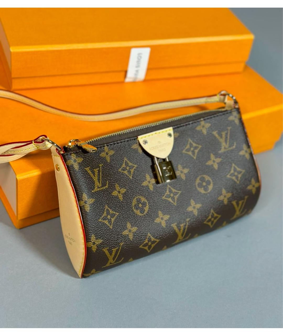 LOUIS VUITTON Коричневая кожаная сумка через плечо, фото 2