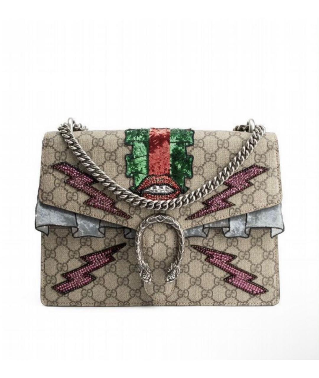GUCCI Серая кожаная сумка тоут, фото 1