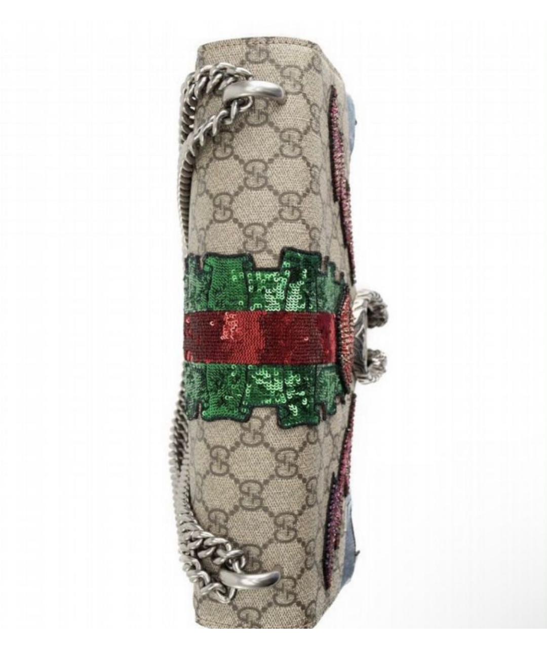 GUCCI Серая кожаная сумка тоут, фото 5