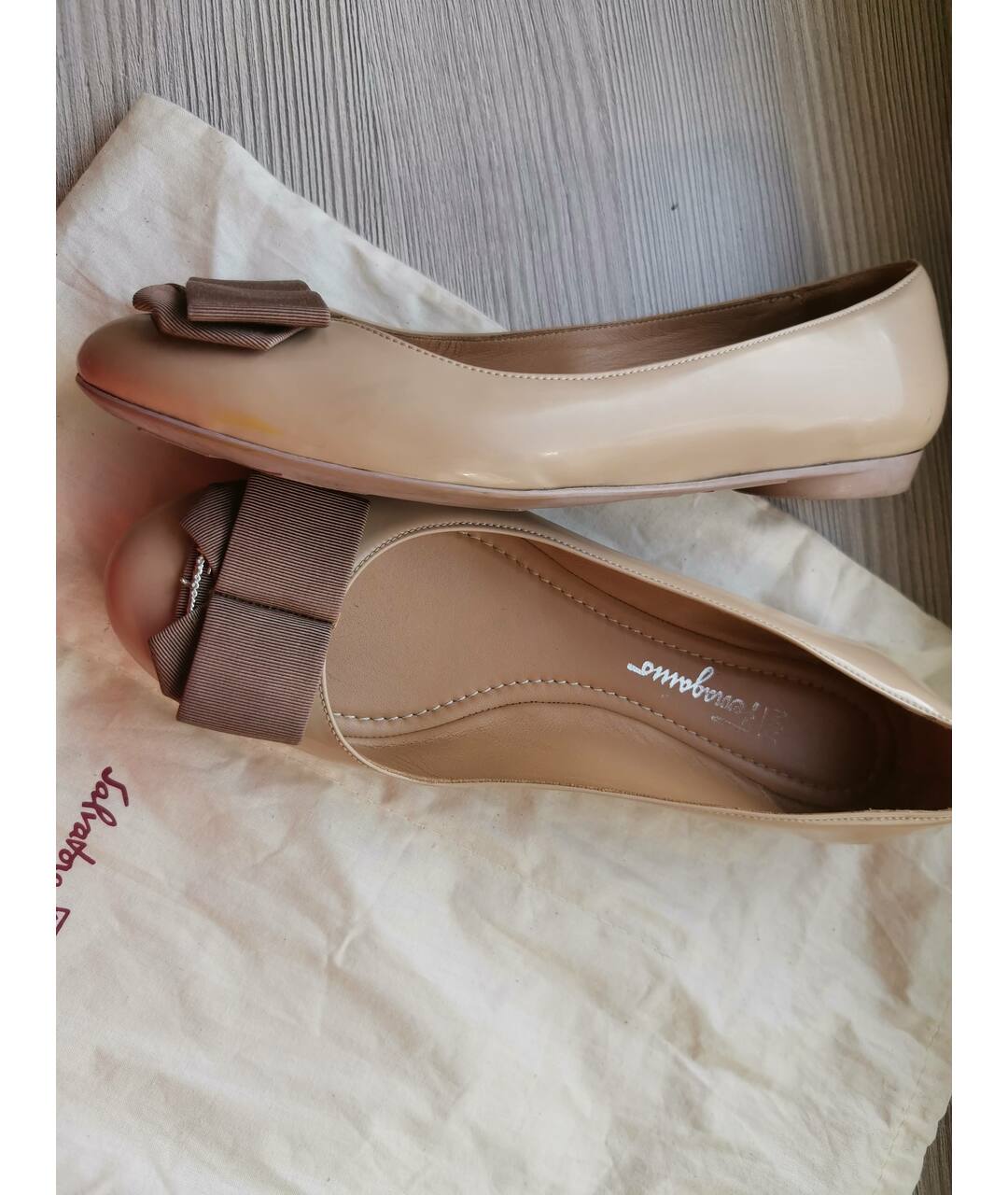 FERRAGAMO Розовые балетки из лакированной кожи, фото 2