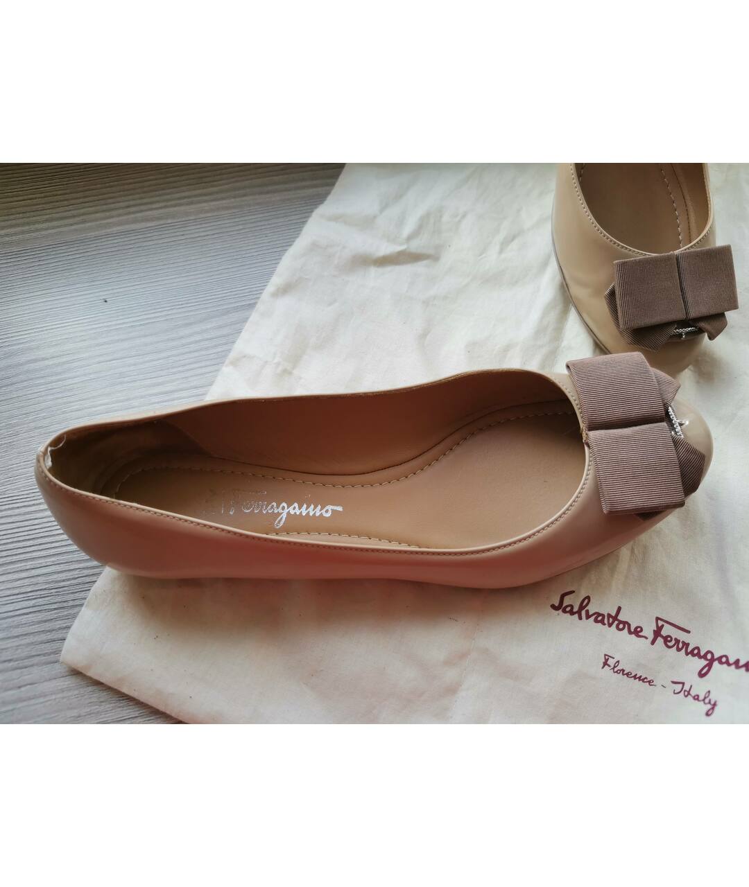FERRAGAMO Розовые балетки из лакированной кожи, фото 6
