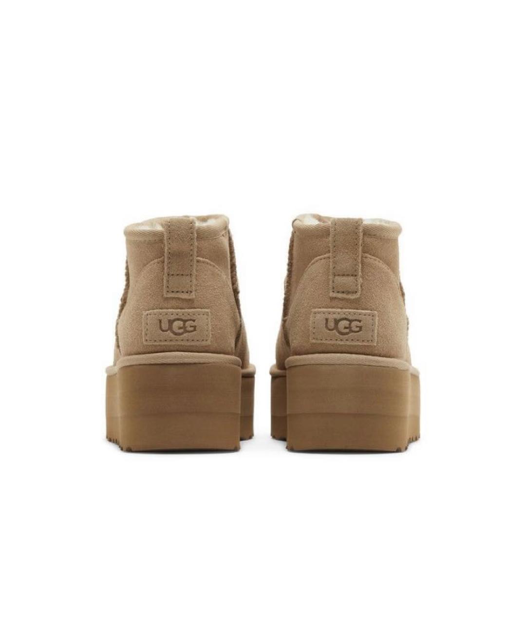 UGG AUSTRALIA Бежевые замшевые ботинки, фото 5