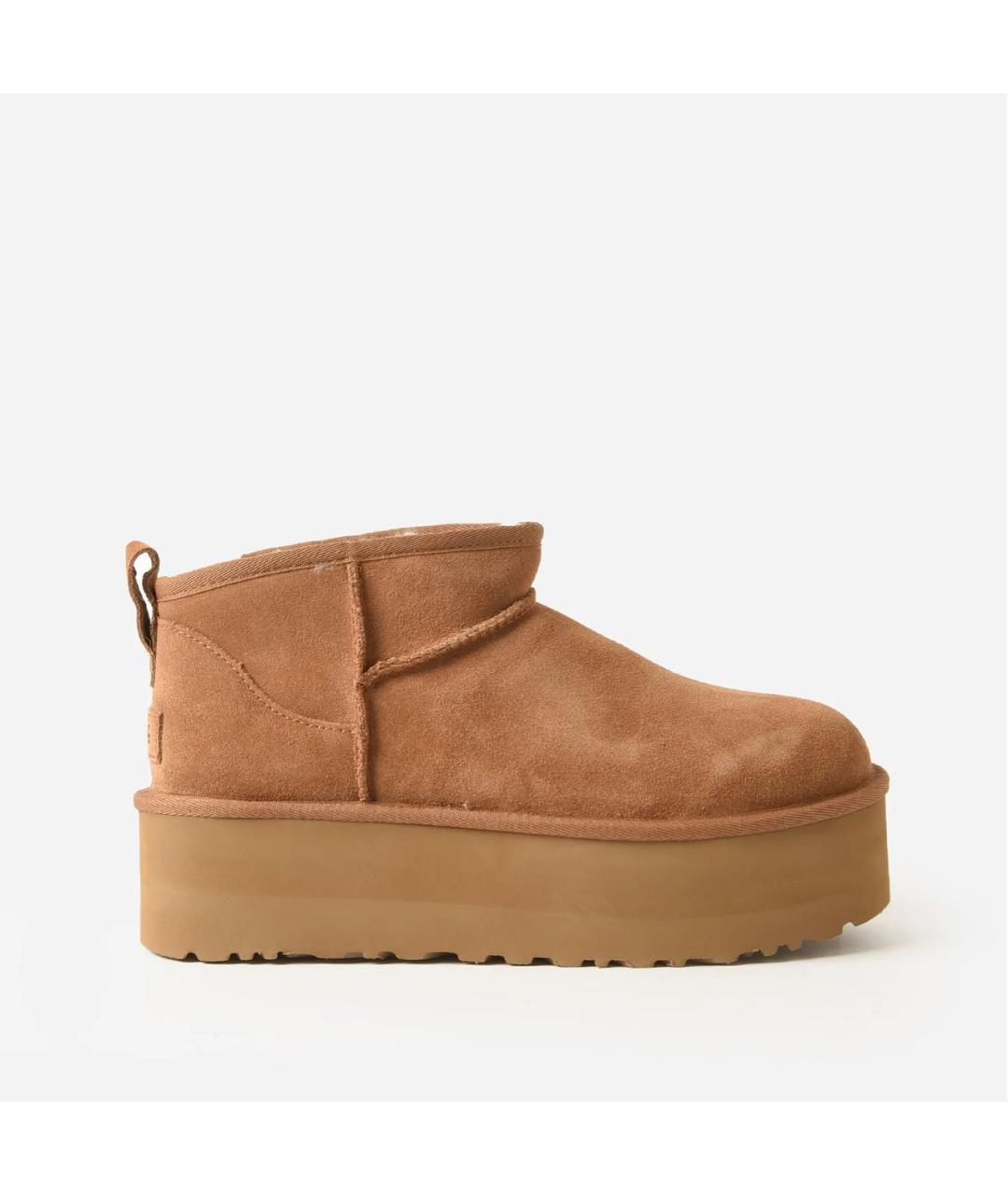 UGG AUSTRALIA Коричневые замшевые ботинки, фото 4