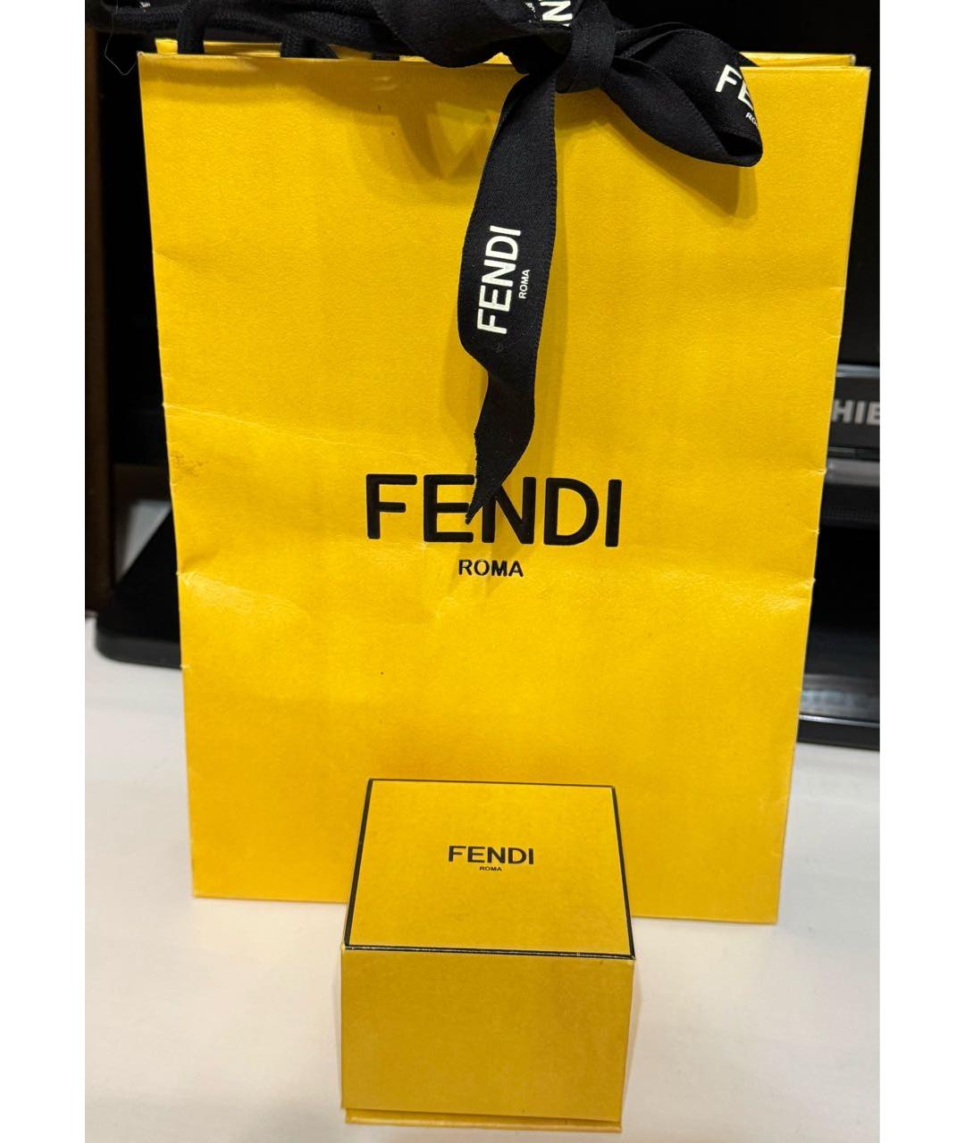 FENDI Золотые позолоченные серьги, фото 4