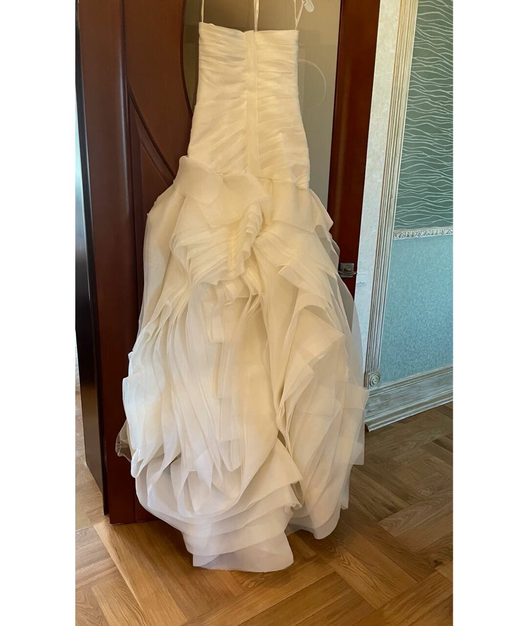 VERA WANG Белое полиэстеровое свадебное платье, фото 4