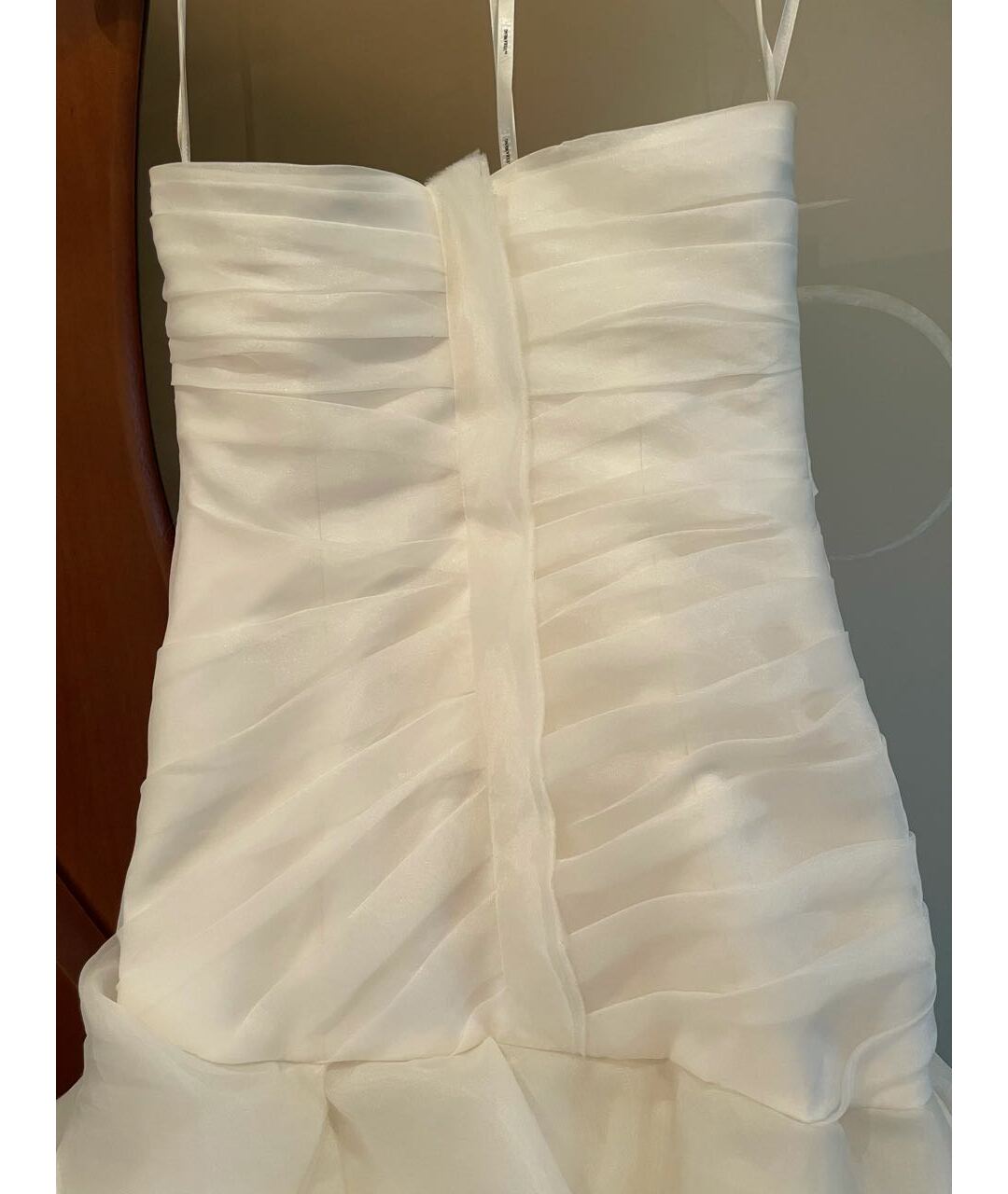 VERA WANG Белое полиэстеровое свадебное платье, фото 5