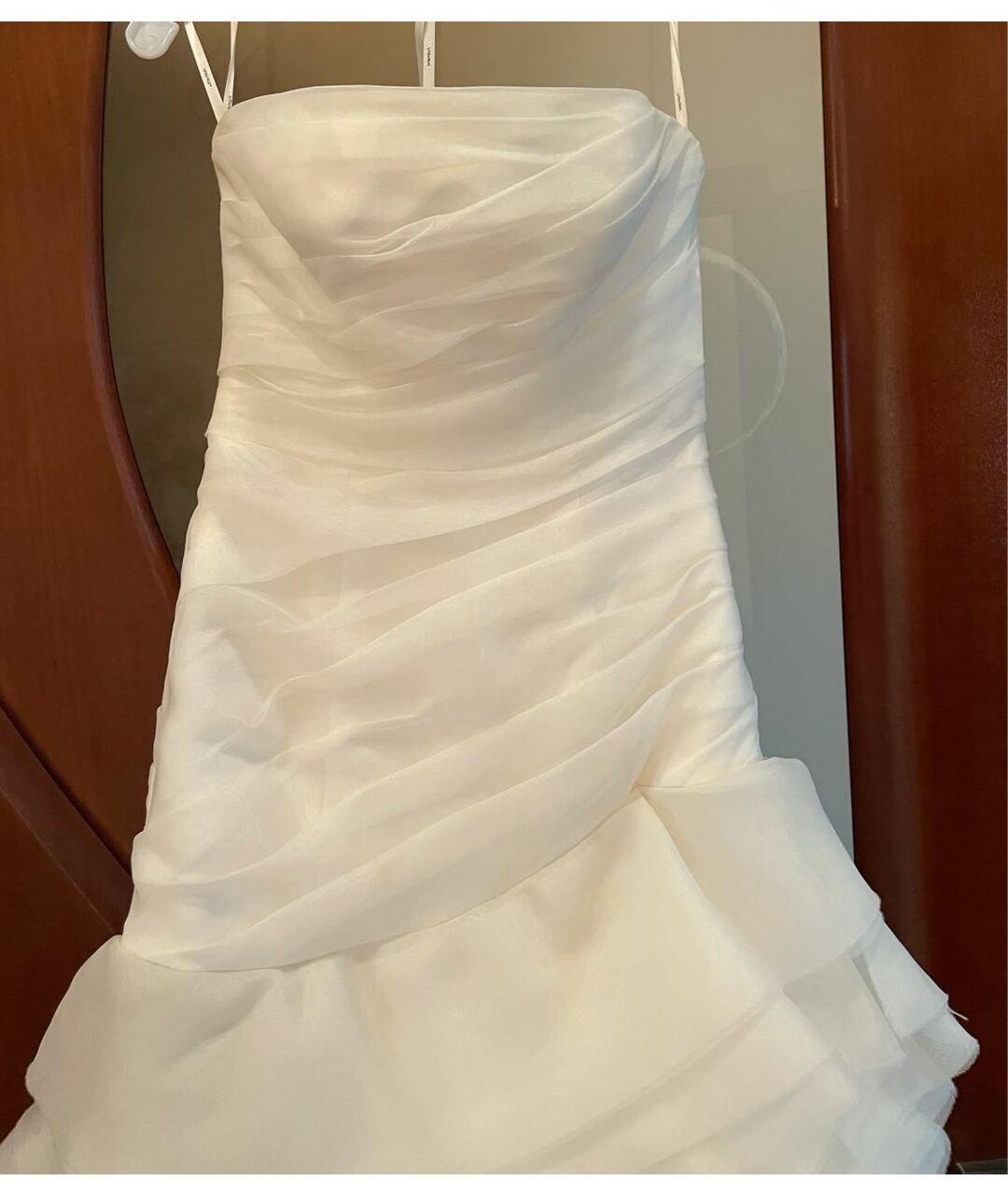 VERA WANG Белое полиэстеровое свадебное платье, фото 2
