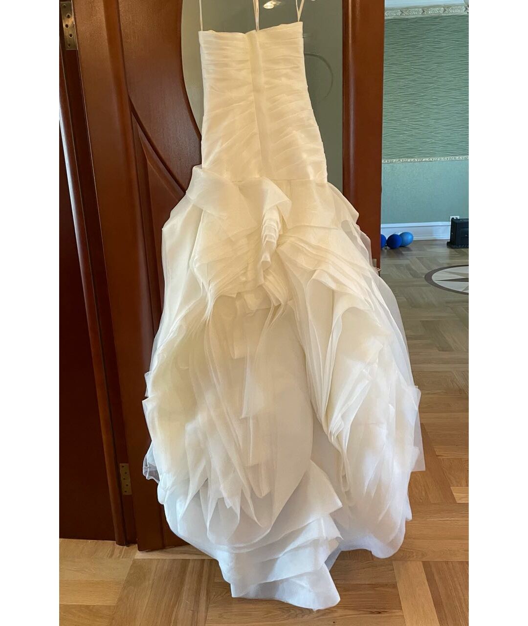 VERA WANG Белое полиэстеровое свадебное платье, фото 3