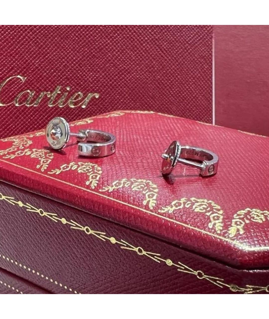 CARTIER Серебряные серьги из белого золота, фото 5