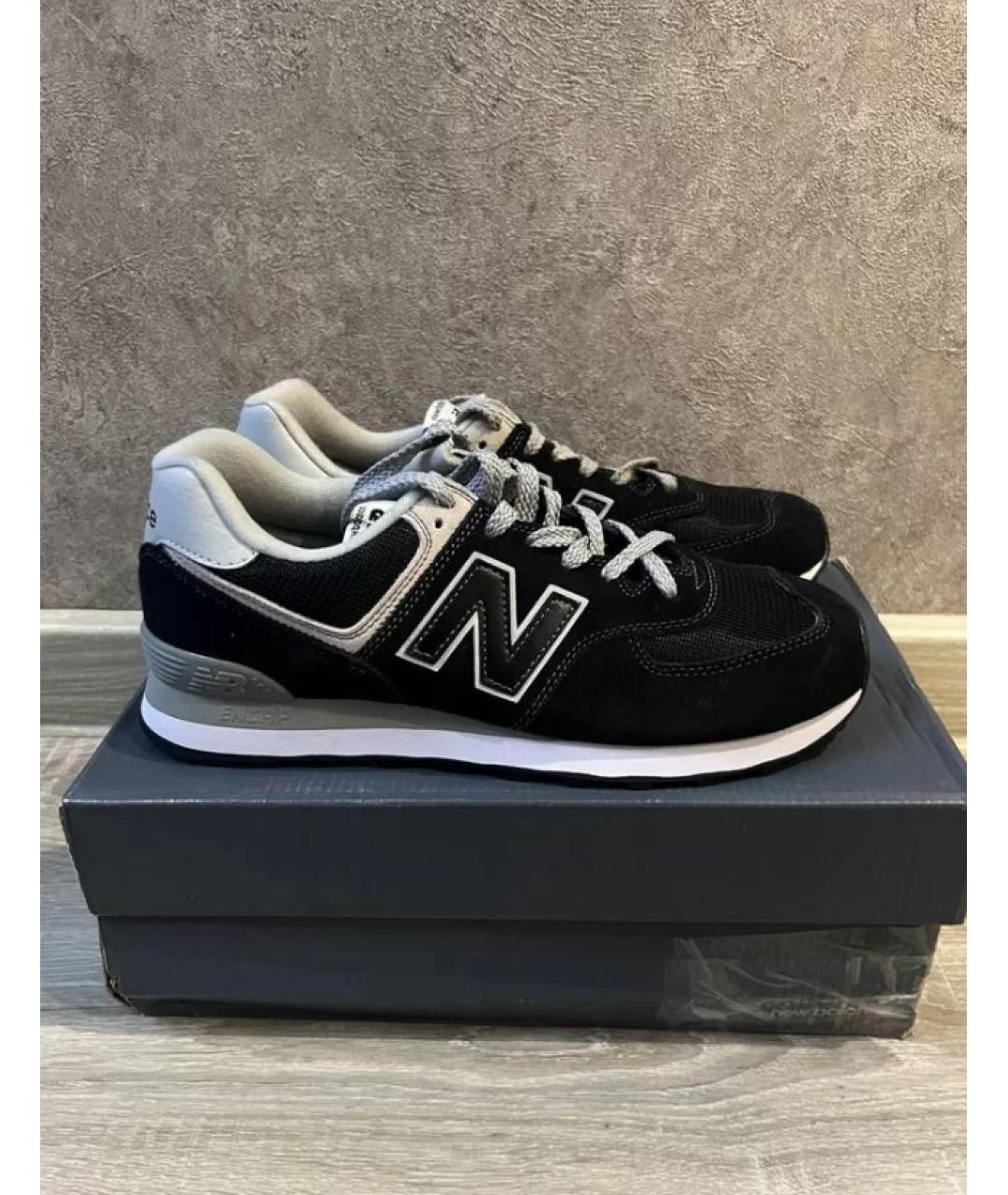 NEW BALANCE Черные замшевые низкие кроссовки / кеды, фото 6