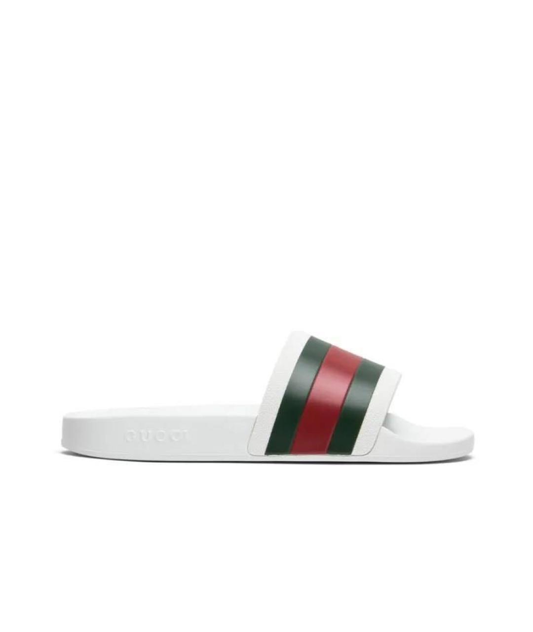 GUCCI Белые шлепанцы, фото 1