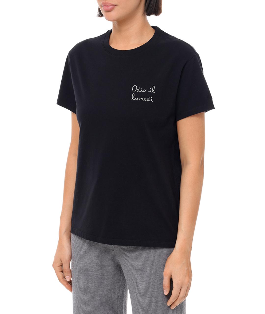 MC2 SAINT BARTH Черная хлопковая футболка, фото 4