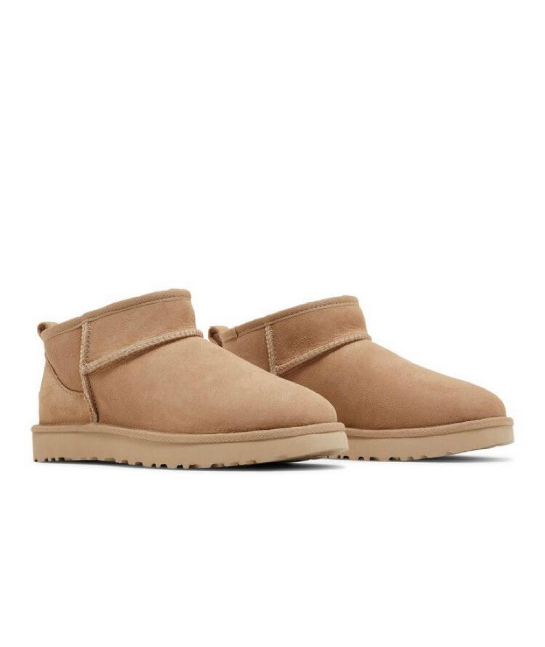 UGG AUSTRALIA Бежевые замшевые ботинки, фото 4