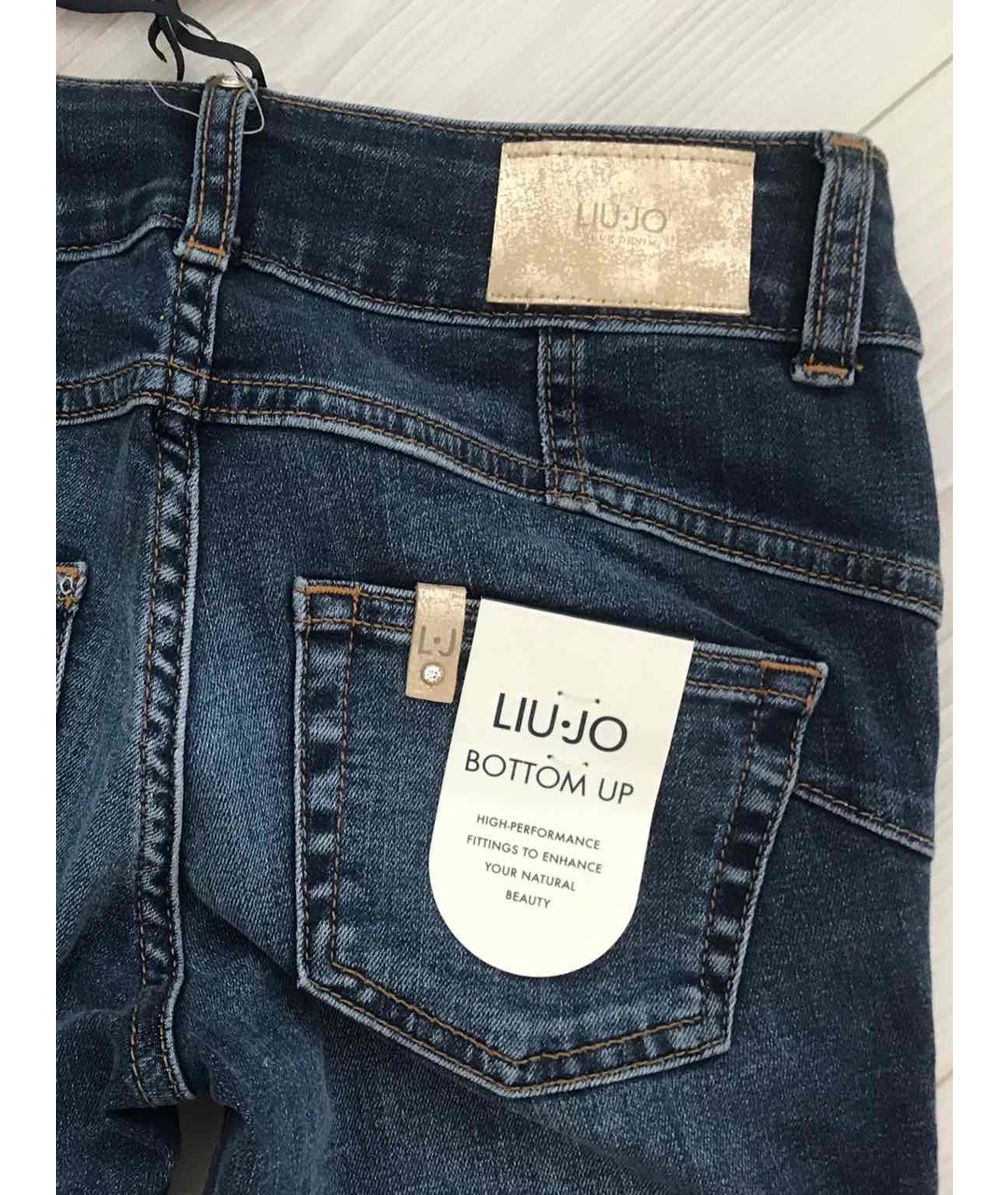 LIU JO Синие хлопковые джинсы слим, фото 2