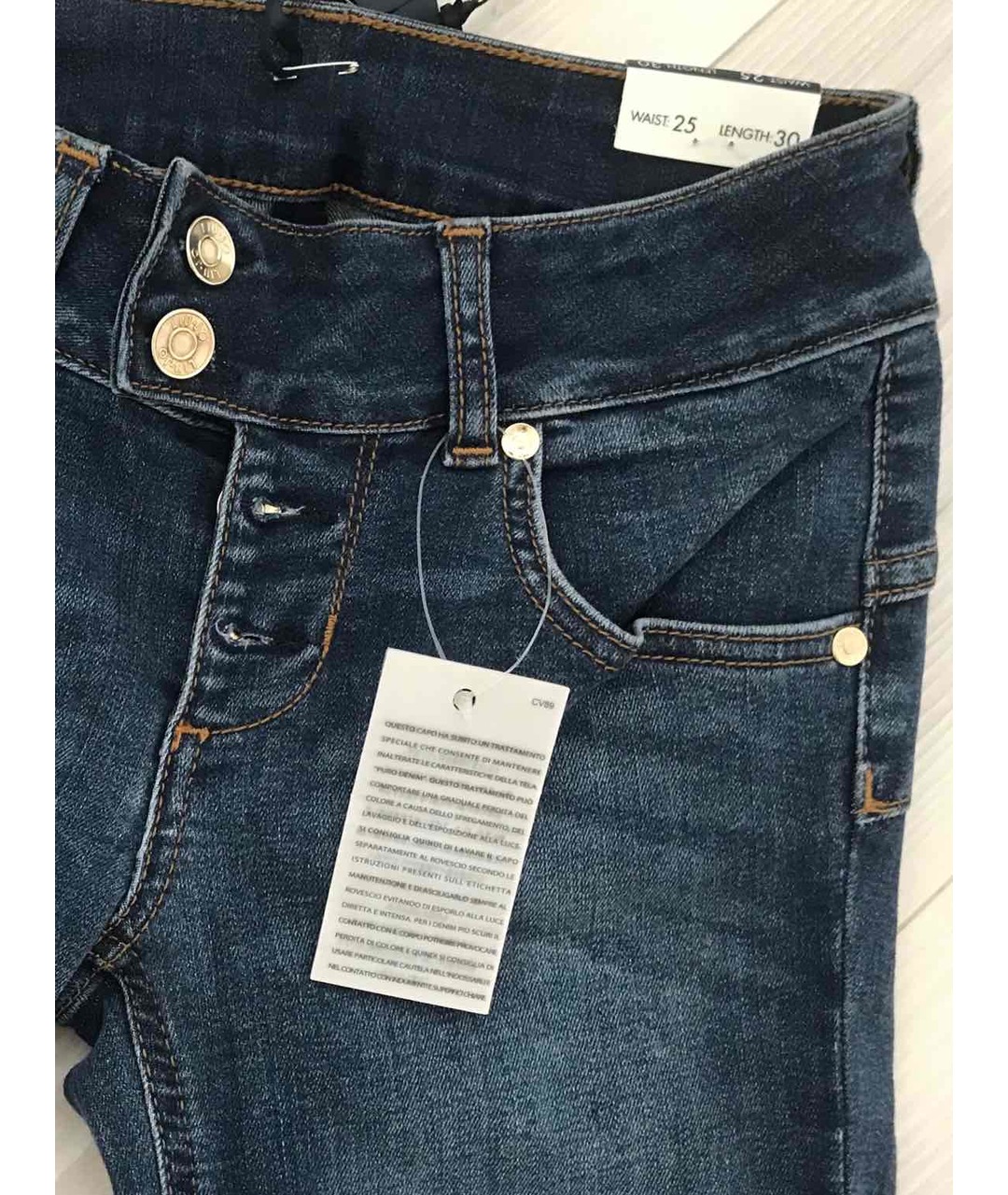 LIU JO Синие хлопковые джинсы слим, фото 3