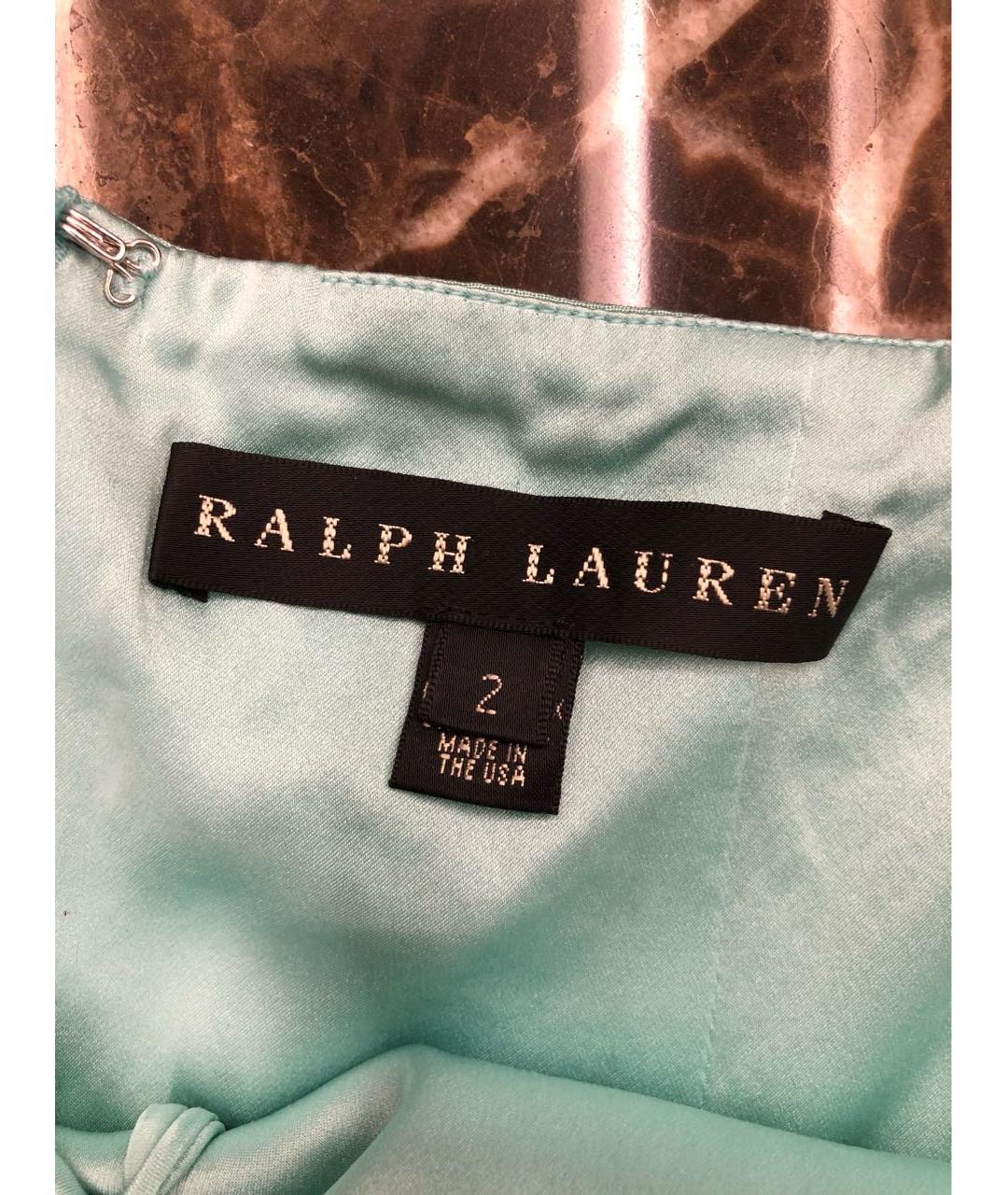 RALPH LAUREN COLLECTION Бирюзовый шелковый комбинезон, фото 3