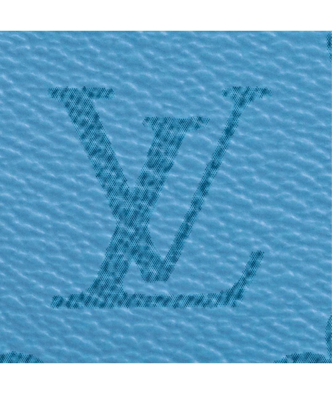 LOUIS VUITTON Голубой кожаный кардхолдер, фото 5