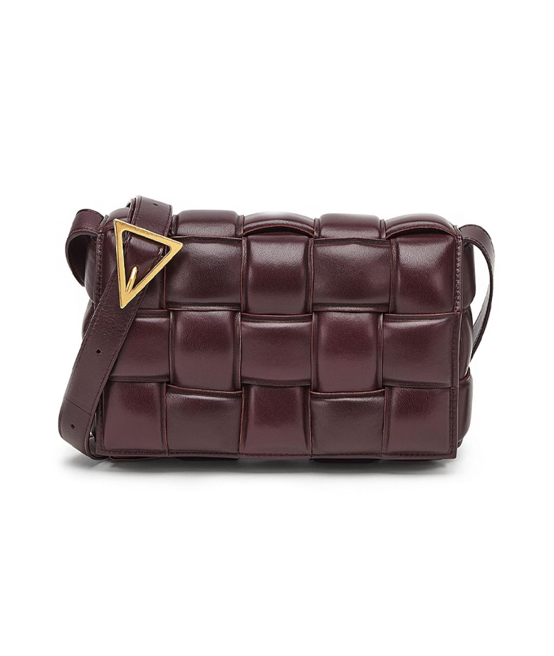 BOTTEGA VENETA Бордовая кожаная сумка через плечо, фото 1