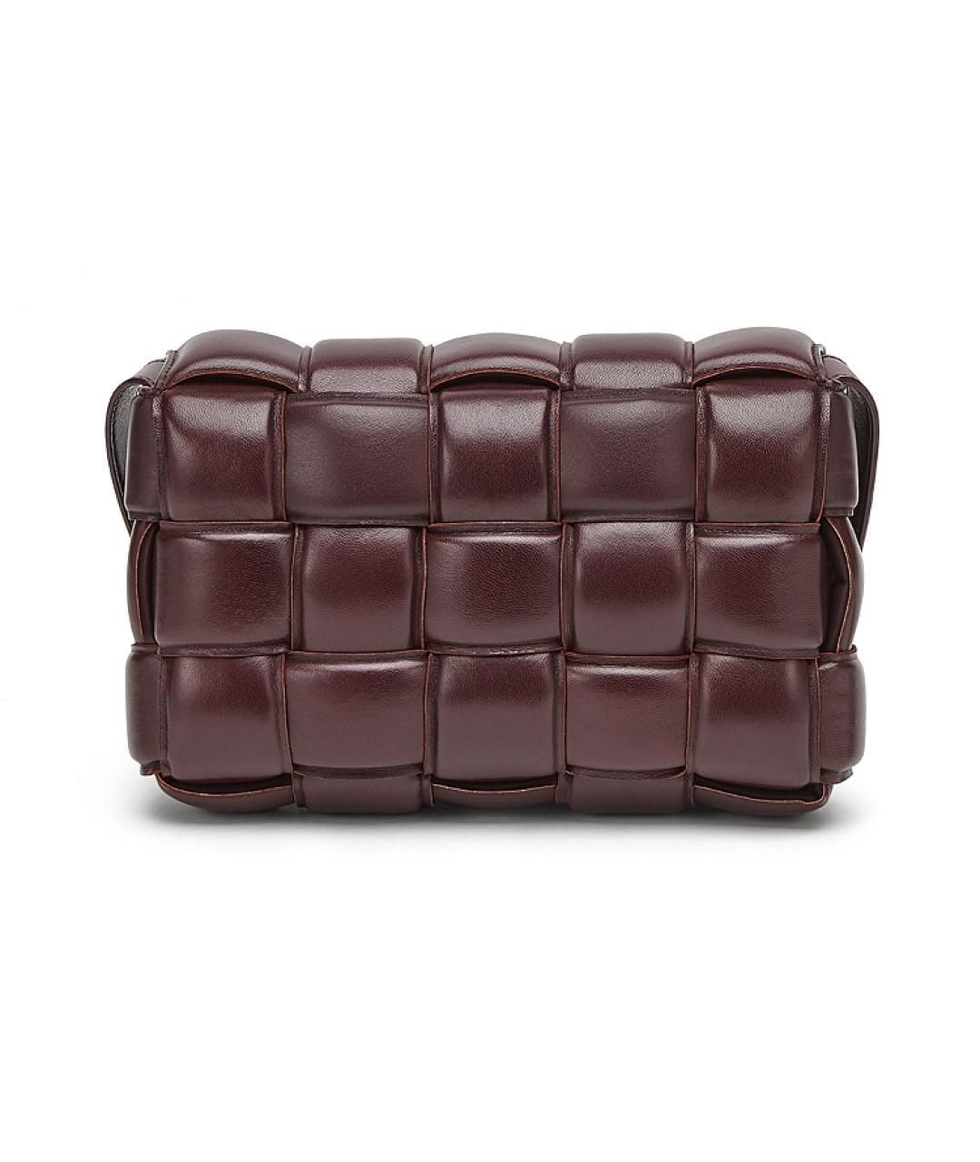 BOTTEGA VENETA Бордовая кожаная сумка через плечо, фото 2