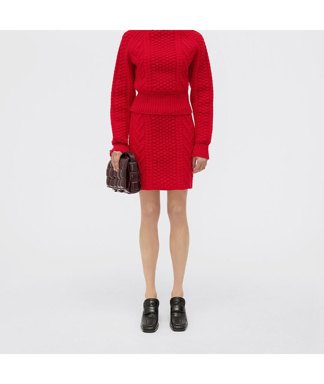 BOTTEGA VENETA Бордовая кожаная сумка через плечо, фото 5