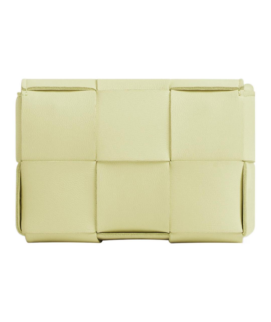 BOTTEGA VENETA Желтая кожаная сумка через плечо, фото 3