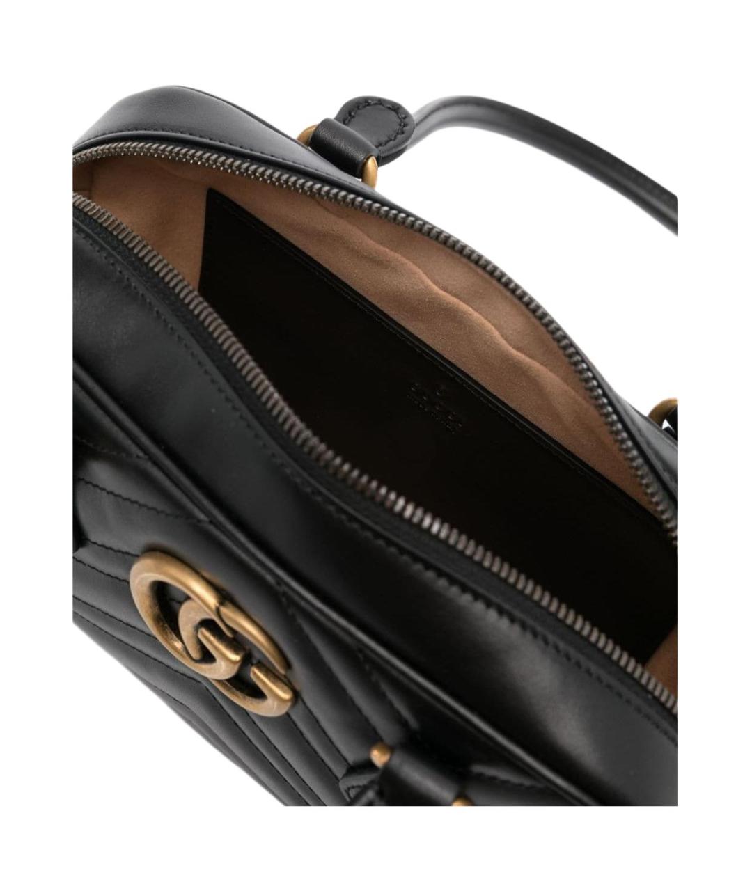 GUCCI Черная кожаная сумка через плечо, фото 3