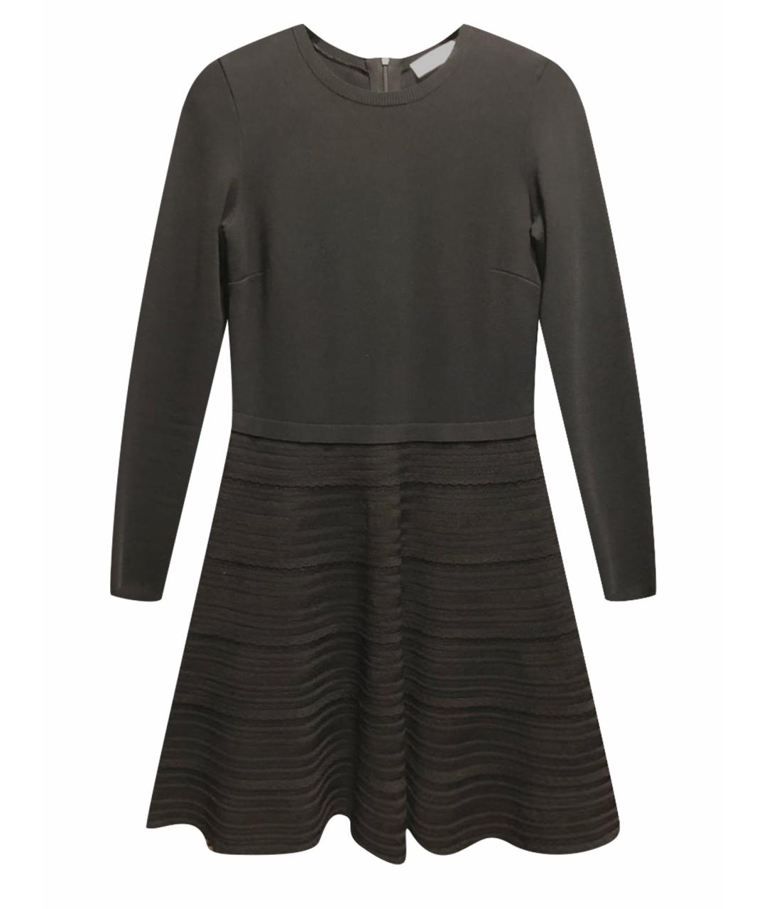 VALENTINO Черное вискозное повседневное платье, фото 1