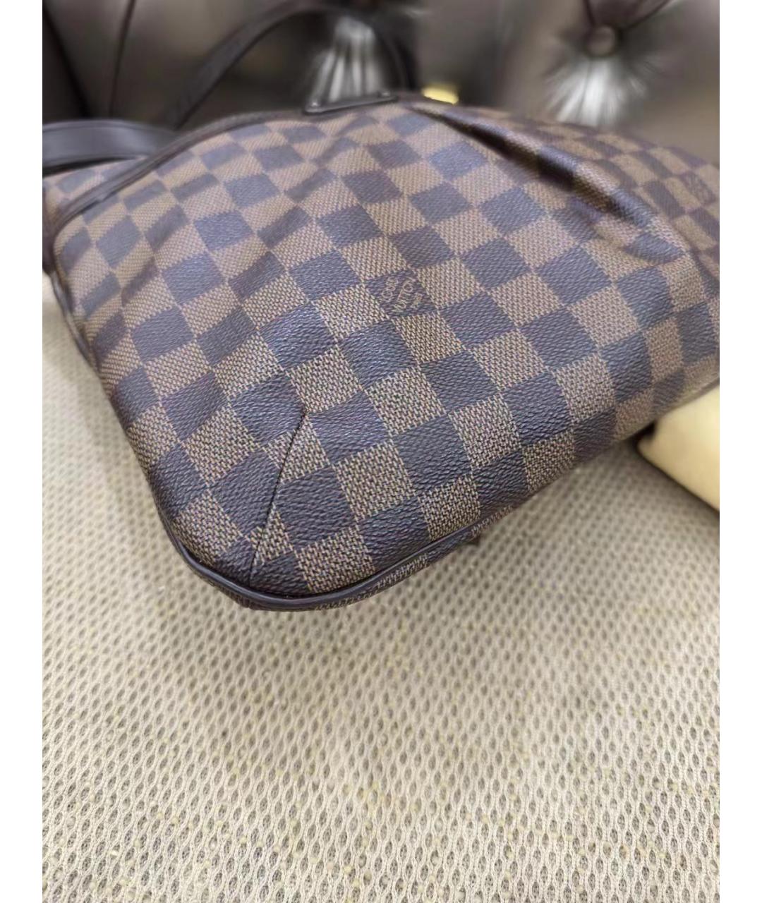 LOUIS VUITTON Коричневая кожаная сумка через плечо, фото 4